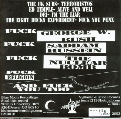 Fuck You Punx Back Cover