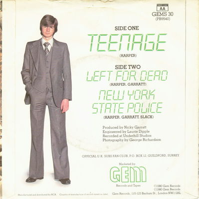 Teenage Back Cover (UK)