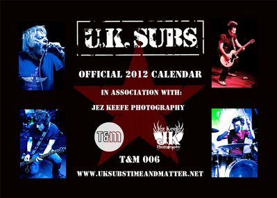 T&M 006 - U.K. SUBS 2012 Calendar cover - click to enlarge
